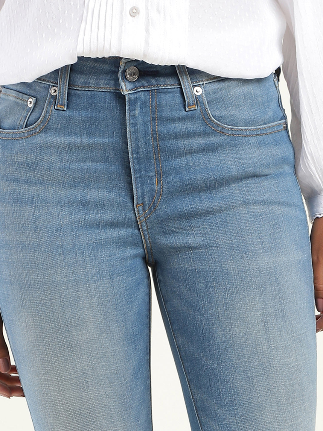 Women's 710 Blue Skinny Fit High Rise Jeans - cbc05f4d-4c75-486f-8a9b-0351a263eb1f View