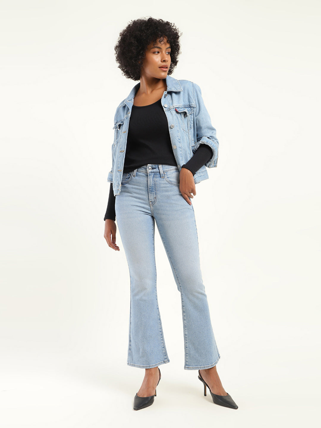 Women's 710 Blue Skinny Fit High Rise Jeans - 20shot View