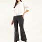 Women's 726 Black Flared Fit High Rise Jeans - Styleshot View