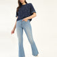 Women's 726 Blue Flared Fit High Rise Jeans - Styleshot View