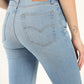 Women's 726 Blue Flared Fit High Rise Jeans - Detail View
