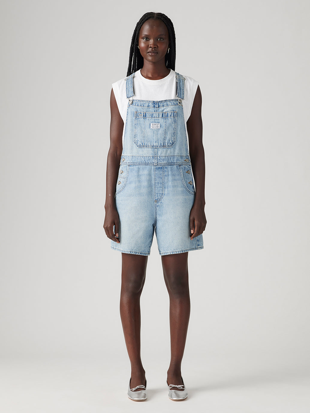 Women's Light Indigo Regular Fit Mid Rise Dungaree