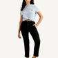 Women's Redloop Black Wedgie Straight Fit High Rise Jeans - Styleshot View
