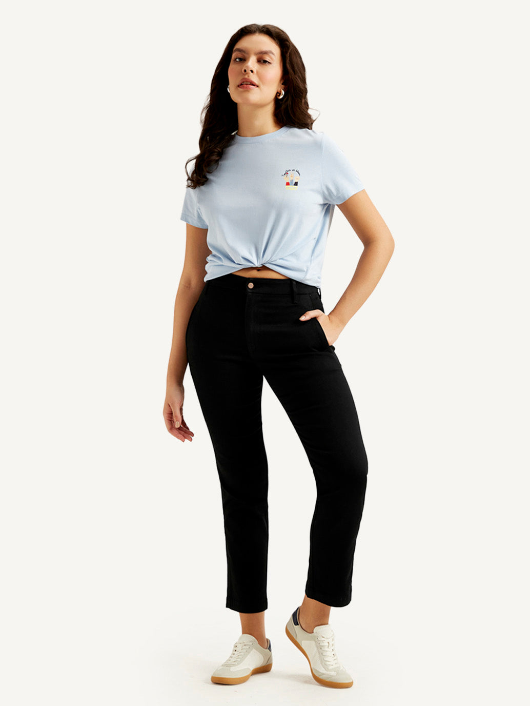 Women's Redloop Black Wedgie Straight Fit High Rise Jeans