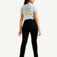 Women's Redloop Black Wedgie Straight Fit High Rise Jeans - Back View