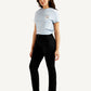 Women's Redloop Black Wedgie Straight Fit High Rise Jeans - Side View