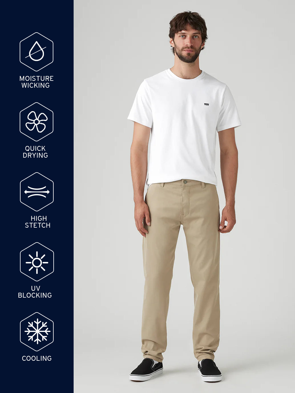 Men's Beige Regular Fit Tech Pant Chinos - 001k90004 View
