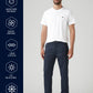 Men's Navy Regular Fit Tech Pant Chinos - 001k90005 View