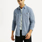 Men's Solid Light Blue Slim Fit Shirt - Styleshot View