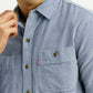 Men's Solid Light Blue Slim Fit Shirt - Detail View