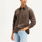Men's Solid Dyed Spread Collar Shirt - Styleshot View