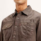 Men's Solid Dyed Spread Collar Shirt - Detail View
