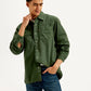 Men's Solid Dyed Spread Collar Shirt - Styleshot View