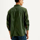 Men's Solid Dyed Spread Collar Shirt - Back View