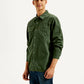Men's Solid Dyed Spread Collar Shirt - Side View