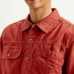Men's Solid Overdyed Spread Collar Shirt - Detail View