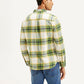 Men's Checkered Relaxed Fit Flannel Shirt - Back View