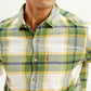 Men's Checkered Relaxed Fit Flannel Shirt - Detail View