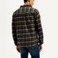 Men's Checkered Relaxed Fit Flannel Shirt - Back View