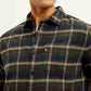 Men's Checkered Relaxed Fit Flannel Shirt - Detail View