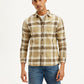 Men's Checkered Relaxed Fit Shirt - Front View