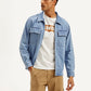 Men's Solid Light Blue Denim Shacket - Styleshot View