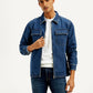 Men's Solid Relaxed Fit Zip Front Denim Shacket - Styleshot View
