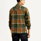 Men's Checkered Relaxed Fit Flannel Shirt - Back View