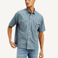 Men's Solid Relaxed Fit Utility Shirt - Front View
