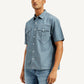 Men's Solid Relaxed Fit Utility Shirt - Side View