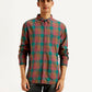 Men's Checkered Slim Fit Shirt - Front View