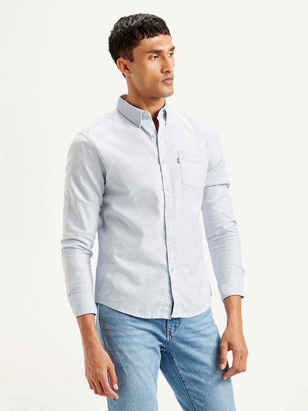 Men's Solid Slim Fit Shirt - Side View