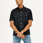 Men's Solid Relaxed Fit Utility Shirt - Styleshot View