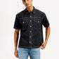 Men's Solid Relaxed Fit Utility Shirt - Front View