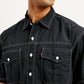 Men's Solid Relaxed Fit Utility Shirt - Detail View