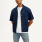 Men's Resort Collar Solid Oversized Shirt - Styleshot View