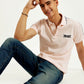 Men's Solid Slim Fit Polo T-shirt - Elevated View