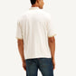 Men's Knitted Off-White Polo T-shirt - Back View
