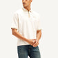 Men's Knitted Off-White Polo T-shirt - Side View