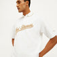 Men's Brand Logo Loose Fit Polo T-shirt - Elevated View