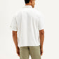 Men's Brand Logo Loose Fit Polo T-shirt - Back View
