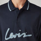 Men's Brand Logo Loose Fit Polo T-shirt - detail View