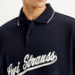 Men's Brand Logo Loose Fit Polo T-shirt - Detail View