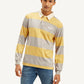 Men's Striped Yellow Polo T-shirt - Styleshot View
