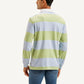 Men's Striped Polo T-shirt - Back View