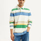 Men's Striped Multi Color Slim Fit Polo T-shirt - Styleshot View