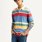 Men's Striped Multi Color Slim Fit Polo T-shirt - Styleshot View