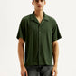 Men's Textured Relaxed Fit Resort Collar Shirt - Front View
