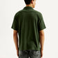 Men's Textured Relaxed Fit Resort Collar Shirt - Back View