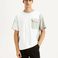 Men's Colorblock White Crew Neck T-shirt - Styleshot View